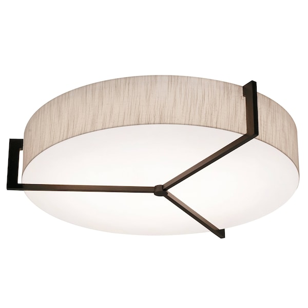 Afx Apex 19'' Flush Mount - Espresso Finish - Jute Shade APF1932MBES-JT - main